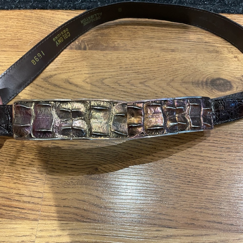 Vintage genuine alligator belt